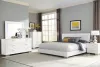 CoasterEssence 203500KE-S5L Felicity - 5 Piece Eastern King Bedroom Set - White Gloss