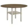 CoasterEssence 192818-S7 Sarasota - 7 Piece Drop Leaf Counter Dining Set - Rustic Cream