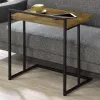 CoasterEveryday 936122 Dani - Rectangular C-Shaped Sofa Side Table - Rustic Nutmeg