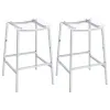 Coaster Fine Furniture 182359 Jovani - Acrylic Backless Bar Stool (Set of 2) - Chrome