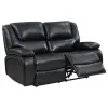 Coaster Fine Furniture 610245 Camila - Upholstered Motion Reclining Loveseat - Black