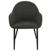 Coaster Fine Furniture 115593 Emma - Fabric Upholstered Dining Arm Chair (Set of 2) - Charcoal