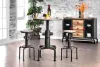 Furniture of America CM3367BC-2PK Foskey - Bar Stool (Set of 2) - Antique Black / Natural Tone