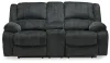 Ashley Furniture 7650494 Draycoll - DBL Rec Loveseat w/Console - Dark Gray