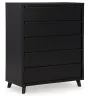 Ashley Furniture B1013/231/36/345/56/58/95/B100-14 Danziar - 7 Pc. - Dresser, Mirror, Chest, King Panel Bed - Black