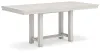 Ashley Furniture D642/32/124(3)/09/60 Ashley Furniture D642/32/124(3)/09/60 Robbinsdale - 9 Pc. - Rectangular Counter Height Dining Extension Table, 6 Barstools, Bench, Server - Antique White