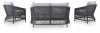 Ashley Furniture PCP391-080 Bridges Beach - Loveseat, Lounge Chairs, Table Set (Set of 4) - Gray