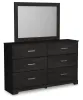 Ashley Furniture B2589B1 Ashley Furniture B2589B1 Belachime - Dresser, Mirror - Black