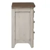 Liberty Furniture 652-BR61 Farmhouse Reimagined - 3 Drawer Nightstand With Charging Station - Antique White / Chestnut Tops