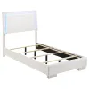 CoasterEssence 203500T Felicity - Wood Twin LED Panel Bed - White High Gloss