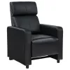CoasterEveryday 600181-S3B Toohey - 3 Piece Upholstered Tufted Recliner Living Room Set - Black