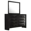 CoasterEssence 200703M Briana - 8-Drawer Dresser With Mirror - Black