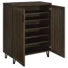 Coaster Fine Furniture 950423 Brixton - 2-Door Entryway Shoe Storage Cabinets - Smoked Oak