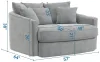 Jackson Furniture Industries 71009-1400/28 Jackson Furniture Industries 71009-1400/28 Matty - Round Accent Cuddle Chaise - Pewter