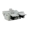 New Classic U2542-25-MST Chablis - Reclining Console Loveseat - Mist Gray