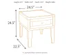 Ashley Furniture T901-3 Todoe - Rectangular End Table - Dark Gray