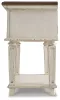 Ashley Furniture B743-91 Realyn - One Drawer Night Stand - Chipped White