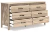 Ashley Furniture EB3929-231 Battelle - Six Drawer Dresser - Tan