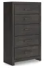 Ashley Furniture PCB2108-46 Hollivern - Five Drawer Chest - Dark Gray