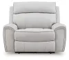 Ashley Furniture PC9880282 Social Pointe - Power Recliner / Adjustable Headrest - Pearl / Ash