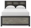 Ashley Furniture PCB1118B13 Ashley Furniture PCB1118B13 Broachmyn - Full Bookcase Bed - Black / Gray