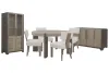Pulaski Furniture P402230-KIT4 Pulaski Furniture P402230-KIT4 Anderson Park - Round Dining Table With 4 Klismos Dining Chairs, Sideboard And China Cabinet - Moose Trail / Frontier Brown