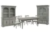Pulaski Furniture P091240-KIT4 Pulaski Furniture P091240-KIT4 Madison Ridge - Extendable Leg Dining Table With 4 Side Chairs, Server, Hutch And China - Bluff Gray