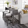 Liberty Furniture 406-OT-4PCS Modern Farmhouse - 4 Piece Dining Room Set - Dusty Charcoal