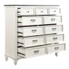 Liberty Furniture 417-BR32 Liberty Furniture 417-BR32 Allyson Park - 11 Drawer Chesser - Wirebrushed White / Charcoal