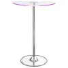 CoasterEssence 122400 Thea - Round Glass Top LED Bistro Bar Table - Chrome