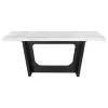 CoasterElevations 115511-S5S Sherry - 5 Piece Rectangular Marble Top Dining Table Set - Sand