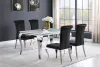 CoasterElevations 115091-S5 Carone - 5 Piece Rectangular Glass Dining Set - White / Black