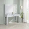 CoasterEssence 935934 Umbridge - 3-Drawer Vanity Set With Lighting - Chrome And White