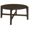 Coaster Fine Furniture 708288-S3 Cota - 3 Piece Solid Wood Coffee And End Table Set - Dark Brown
