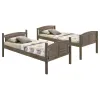 Coaster Fine Furniture 400808-SM Flynn - Wood Twin Over Twin Bunk Bed With Mattress - Weathered Brown
