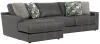Jackson Furniture Industries 5045/73/75-28 Jackson Furniture Industries 5045/73/75-28 Minori - Italian Leather 2 Piece Sofa / Chaise With LSF Chaise - Steel
