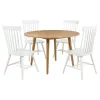 Coaster Fine Furniture 122500-S5W Andrews - 5 Piece Round Dining Table Set - Light Ash And White