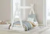 Ashley Furniture EB1810/230/121 Hallityn - 2 Pc. - Bookcase, Twin Tent Complete Bed - White
