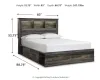 Ashley Furniture B211B17 Ashley Furniture B211B17 Drystan - Queen Bookcase Bed With 2 Side Drawers - Brown / Beige