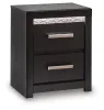 Ashley Furniture PCB2611-92 Brizmore - Two Drawer Night Stand - Black