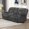 New Classic U5829-25P1-GRY Stanwick - Reclining Console Loveseat With Power Footrest - Gray