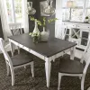 Liberty Furniture 417-T4072 Allyson Park - Rectangular Leg Table - Wirebrushed White / Charcoal