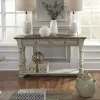 Liberty Furniture 498-OT1030 Morgan Creek - Sofa Table - Antique White / Wirebrushed Tobacco Accents