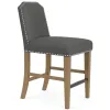 Riverside Furniture 92617 Riverside Furniture 92617 Mix-N-Match Chairs - Clipped Top Upholstered Stool (Set of 2) - Dark Gray