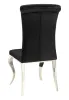 CoasterElevations 115561-S5 Quinn - 5 Piece Round Glass Top Mirrored Dining Set - Black
