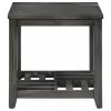 CoasterEssence 722287 Cliffview - 1-Shelf Square Wood Side End Table - Gray