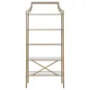 CoasterEssence 804393 Serena - 5-Shelf Glass Bookshelf - Gold