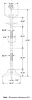 CoasterEveryday 900769 Achelle - 11 Hook Freestanding Coat Rack Hat Hanger - Tobacco