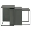 Coaster Fine Furniture 930250 Imez - 3 Piece Rectangular Metal Nesting Table Set - Gray