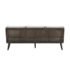 New Classic G2762-23 Genova - Patio Sofa With Two Accent Pillows - Gray